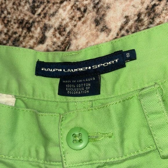Ralph Lauren Sport Women’s Lightweight Lime Green Shorts - Picture 3 of 4